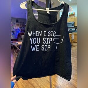 Gildan Black Graphic Tank Top